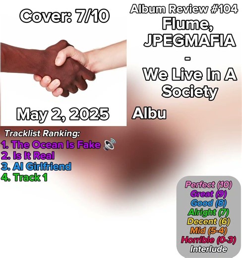 Album Review #104 - We Live In A Society by Flume, JPEGMAFIA #shorts