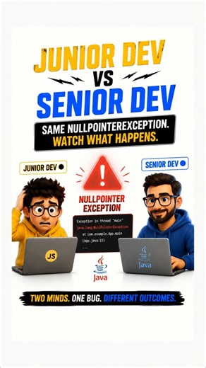 Junior Dev vs Senior Dev: Same NullPointerException, Different Outcome 🤯 #springboot #java