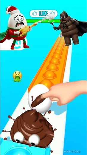 OMG! Super Hero Christmas Egg vs Monster Poop Run Race in Popit 3D Game 👊👿👍 #gaming #shorts