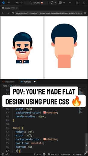 Made flat design using CSS 🔥