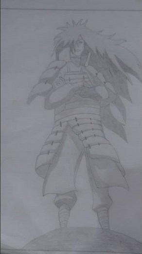 Madara Uchiha Full Body Sketch | Naruto Shippuden Art