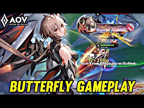 AOV : BUTTERFLY GAMEPLAY | HERO EASY BUT OP - ARENA OF VALOR LIÊNQUÂNMOBILE ROV