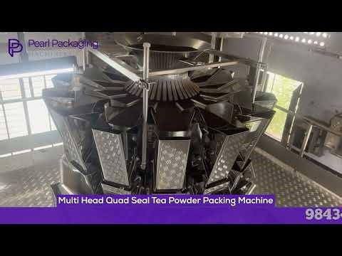 Multi Head Quad Seal Tea Powder Packing Machine | Automatic Tea Packing Machine