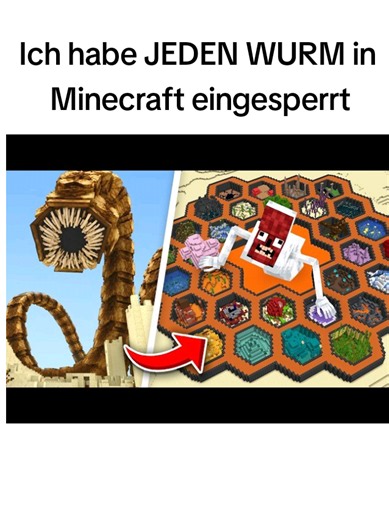 Ich habe JEDEN WURM in Minecraft eingesperrt Ich habe JEDEN WURM in Minecraft Hardcore eingesperrt und einen riesigen Wurm-Zoo mit 19 Käfigen gebaut! Von winzigem Erdwurm und Gum Worm aus dem Candy-Biom bis zu Backrooms Memory Worm, Skulk Worm, Naga, Dune Sandwurm, Ozean SCP-3000, Amethyst Gigaworm, End Voidworm und Sok, dem GOTT aller Würmer.