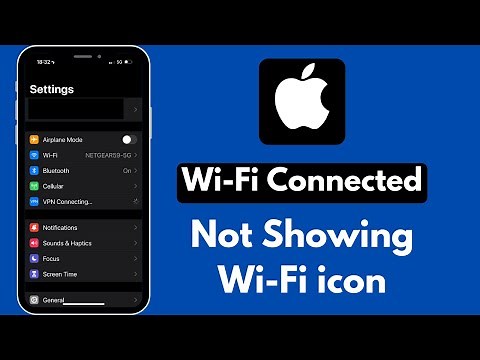 How To Fix Wifi Connected But Not Showing Icon iPhone