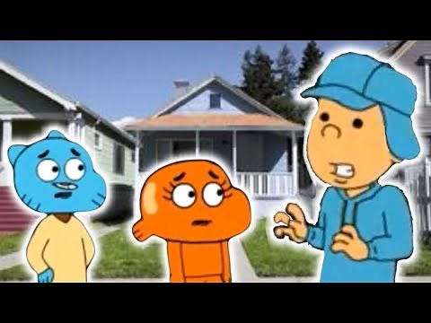 Pocoyo destroys Gumball's house/GROUNDED BIG TIME