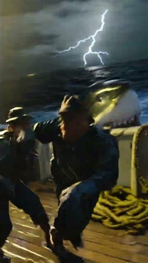 Shark Suddenly Attacks Fishermen Near The Boat!!