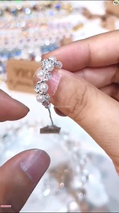 DIY Easy Beaded Ring 🤍 | Wedding Decoration Ideas