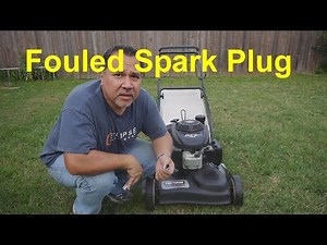 Clean your fouled lawn mower spark plug