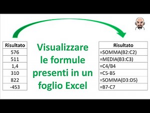 Visualizzare le formule presenti in un foglio Excel