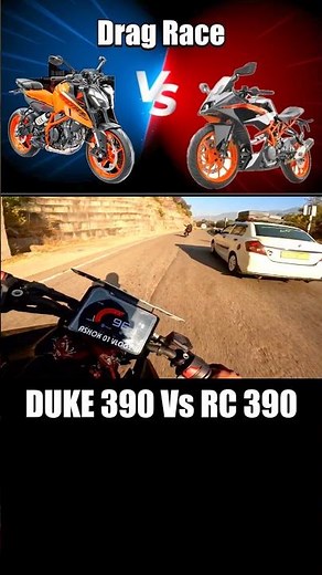 New Duke 390 Drag Race | New Duke 390 Gen 3 Vs KTM Rc 390 Bs6 | #duke390 #ktm #rc390 #dragrace