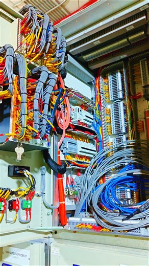 control panel wire dressing and switchgear cable termination #electrical #electrician #construction