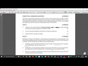 Focus Academy ACCOUNTING 1A Conceptual Framework Tutorial Questions and Application pt 1