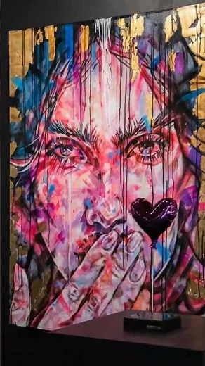 Expressive Portrait Painting Satisfying Reveal! 🎨 #shorts #art