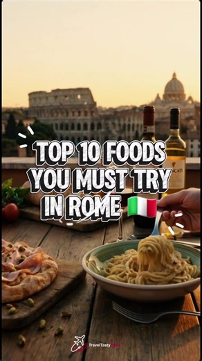 top 10 food you must try in Rome🇮🇹 in 2026