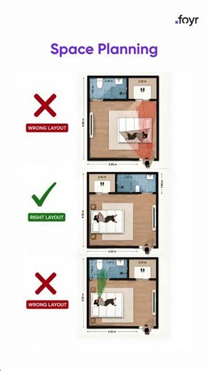 The secret to a better room layout #interiordesign #bedroom #spaceplanning