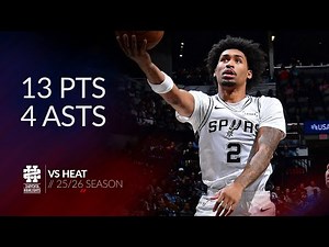 Dylan Harper 13 pts 4 asts vs Heat 25/26 season