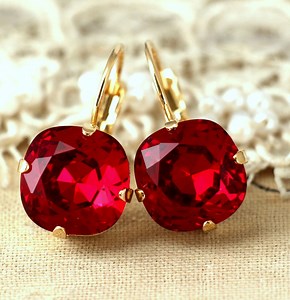 Ruby Red Earrings,dark Red Drop Earrings,crimson Drop Earrings Ruby Red Earrings ,crimson Red Earrings,ruby Drop Earrings,gift for Her - Etsy
