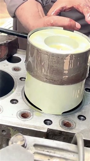 Perfect Piston Installation | Complete Engine Assembly 🔧 #automobile #enginerebuild #mechanic