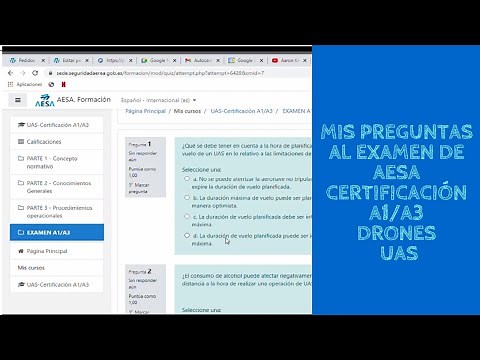 Examen AESA Gratuito para Piloto de Drone UAS Certificación A1/A3