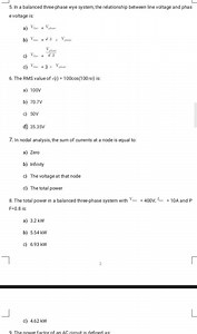 In a balanced three-phase wye system, the relationship between ... | Filo