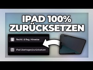 Ipad zurücksetzen auf Werkseinstellung - Tutorial