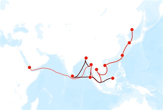 Map tracks Russian Pacific Fleet's mission to Red Sea