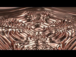 Abstract Beautiful Copper Fluid Reflective Metallic Surface Rippling 4K UHD 60fps 1 Hour Video Loop