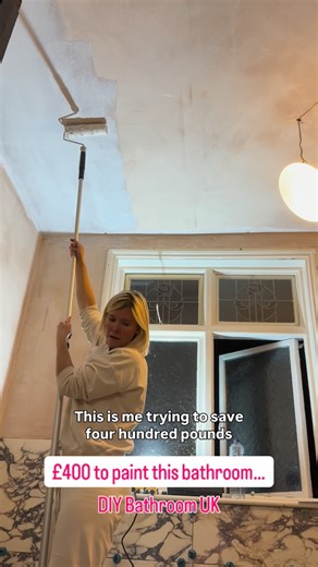 Ali Marwick on Instagram: "£400 to paint this bathroom… 🏡 If you are new here, I’m just a UK mum (who has spent our £50k renovation budget) and there is still loads to do! So I’m DIY bathroom painting myself to save £400! I’ve only ever painted one wall in my life and then gave up 😳. But here’s what I’ve learnt: 1. It’s just about getting started! 2. You can learn as you go (CHATGPT) 3. Tools - these help massively Oh, and you do get faster & braver! ✨This is your sign to have a go✨ Let me kno