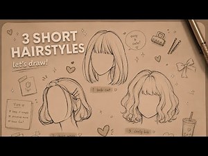 How I Draw 3 Different Anime Hairstyles ✏️ Beginner Friendly