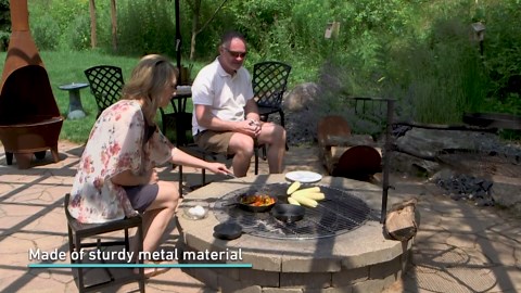 Sunnydaze Mesh Outdoor Curved Bench - Metal Patio Bench Set - Heavy-Duty Outdoor Seats for Backyard or Fire Pit - Black - Set of 2