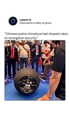 Latent Space | AI | Intelligence on Instagram: "China’s police are taking security to the next level with a ball-shaped robot! 🤖⚡ Rolling into action, this innovative robot is designed to strengthen security, patrol efficiently, and respond quickly to situations. Technology is not just futuristic—it’s practical, helping keep communities safer while reducing risks for officers. From surveillance to rapid response, this tiny rolling powerhouse is proof that AI and robotics are reshaping public sa