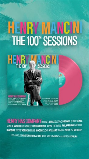 We are still celebrating over a century of Mancini magic! HENRY MANCINI: THE 100TH SESSIONS brings iconic melodies to life with stunning new recordings by the Royal Philharmonic Orchestra, Lizzo, Michael Bublé and more—now available on vinyl 💿✨ Get yours here: https://found.ee/100thSessionsVinyl | Henry Mancini