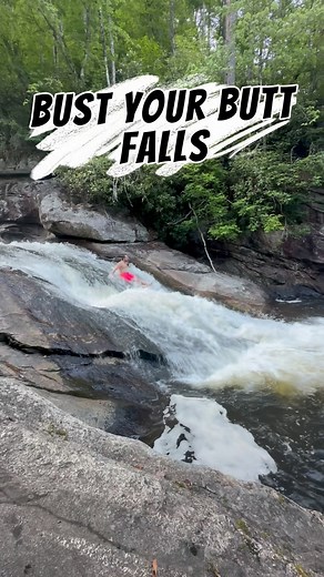 Why do they call it Bust your butt falls exactly and have you been here?! Bust your butt falls aka Quarry Falls is located in Highlands, NC. It’s just a 1.5 hour drive from Asheville, NC. We made a day trip out of this! This was the perfect place to hangout on a hot summer day! You can jump off the rocks and dive into the 7ft swimming hole, just relax in the shallows, and slide on the natural slide. Kids under 7 are recommended to slide with an adult! Would you go here?! #highlandsnc #bustyourbu