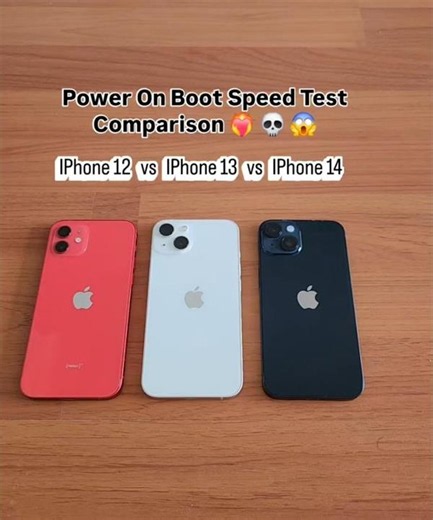 ☠️ iPhone 12 vs iPhone 13 vs iPhone 14 😱| Ultimate Power On Boot Speed Test⚡#shorts #viral #trending