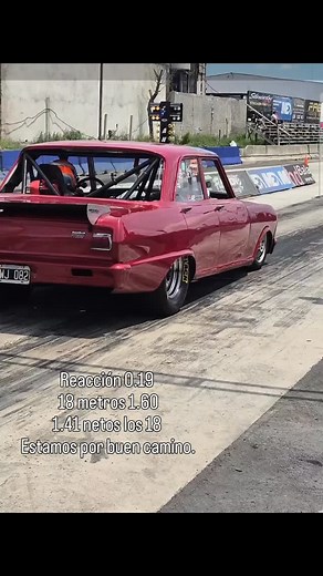 Contento por los primeros 18 metros, por fin se dejó ver algo de los tiempos, después de los 100 metros incontrolable la pista. | Mecanica Gt Mariano Gillio