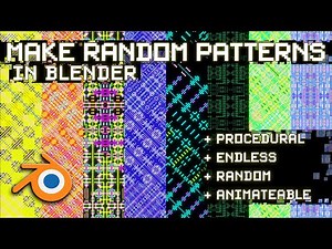 Make random patterns in Blender! +FREE download