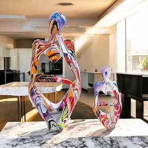 Modern Abstract Woman Statue | Resin Thinker Figurine Nordic Minimalist Decor Gift - Etsy