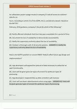 CIPPE ACTUAL EXAM VERSION 1 NEWEST 2025/2026 COMPLETE 150 QUESTIONS AND CORRECT DETAILED ANSWERS