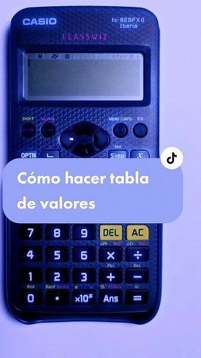 Cómo hacer tabla de valores con calculadora de una función #profesentiktok #educativo #matematicas #calculadoracientifica #calculadora