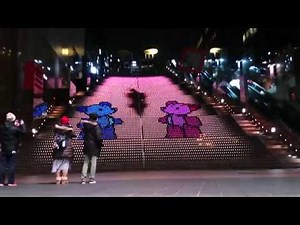 京都駅ビル大階段イルミネーションバレンタイン&ＩＣＯＣＡバージョン