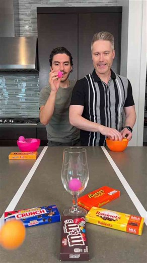 Chocolate sweet pong challenge gets intense fast