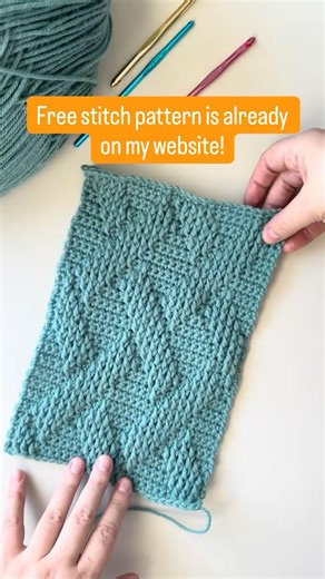 Basketweave Crochet Stitch Pattern (Free) | Textured Stitch in Motion