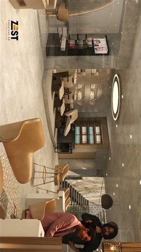 Luxury Saloon 3D Visualization | V-Ray Rendering by Zest Creative 3D | Interior Design Walkthrough