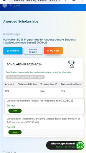 SELECTED! 🎉 HDFC Parivartan Scholarship 2026 #buddy4study #scholarships #shorts#hdfcparivartan