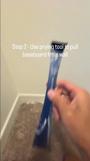 Don’t damage your walls removing baseboard trim. Here’s the right way to do it? #diy #tipsandtricks