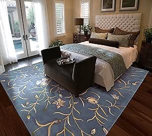 Nourison Home Julian Light Blue Rectangle Area Rug, 5-Feet 3-Inches by 8-Feet 3-Inches (5'3" x 8'3")