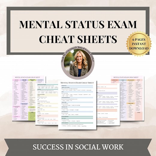 Mental Status Exam Cheat Sheet, MSE Reference Sheet,therapy Tools,mental Health Assessment MSE Writing Guide,mse Checklist Therapy Worksheet - Etsy