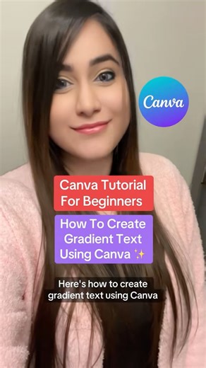 Canva Tutorial - How To Make Gradient Text On Canva!