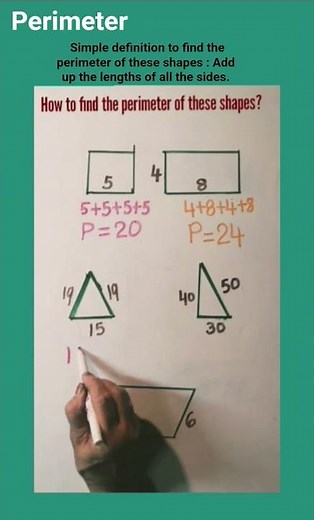 Simple method to find the perimeter of these shapes.